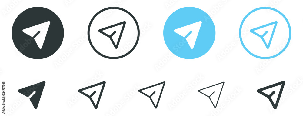 Poster send message icon, share arrow icon email message sent icons button, direct message sign