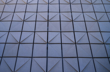 Geometric Building Wall with Facade.