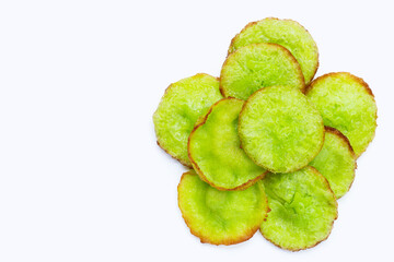 Deep fried rice flour pandan flavour