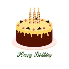 Birthday Wishing Cake Designs Vectors