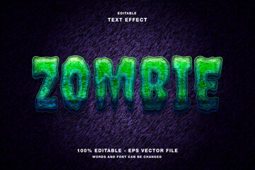 Zombie 3D Editable Text Effect