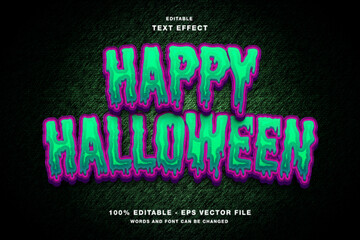 Happy Halloween 3d Editable text effect