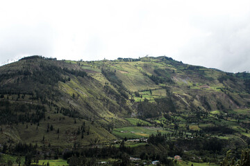 Obraz premium Montaña con árboles en la sierra ecuatoriana
