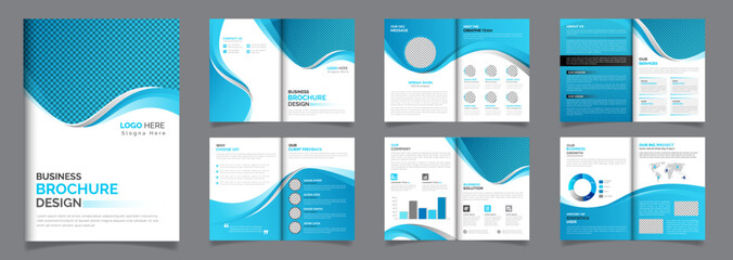 Company profile brochure template layout minimalist corporate brochure template design - obrazy, fototapety, plakaty