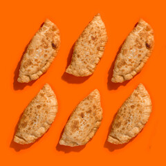 flour and corn empanadas with Mexican stews, typical Mexican food