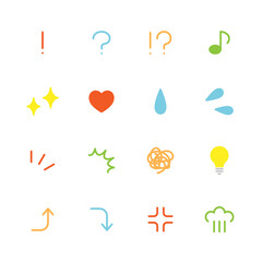 感情表現のアイコンセット