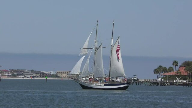Tall ship near St Augustine, Florida