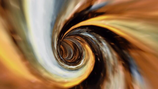 Abstract 3D grunge hyper space warp Flight in futuristic sci-fi virtual reality swirl tunnel seamless loop. 4K 3D Loop colorful Sci-Fi space travel background concept. Abstract Science 