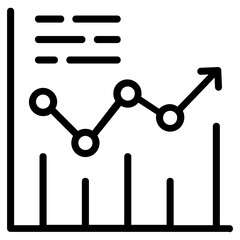 Line editable icon of a business report