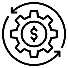 Trendy line icon of a business manager 