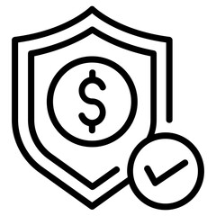 A business safety line icon design 