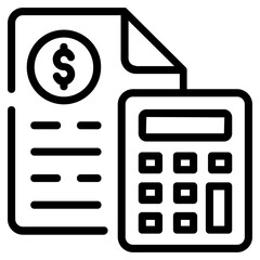 Line editable icon of a business report