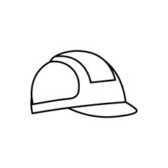 Construction Helmet line art icon design template vector illustration