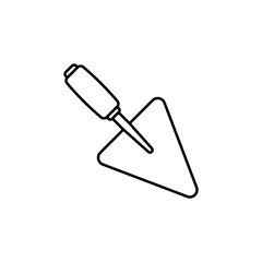 Trowel line art icon design template vector illustration