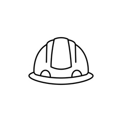 Construction Helmet line art icon design template vector illustration