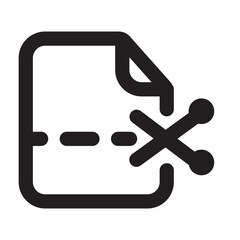 Cut Files Icon with Outline Style