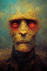 Fototapeta premium portrait of a vampire, monster, demonic, halloween