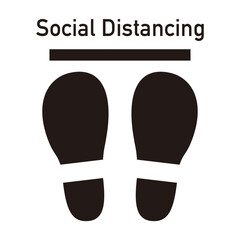 Social Distancing＿靴跡