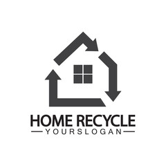 House home recycle logo icon vector illustration design