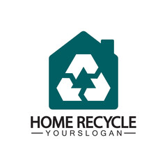 House home recycle logo icon vector illustration design
