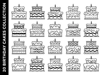 birthday cake decoration element illustration