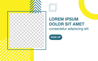 Website design template poster for desktop and mobile applications