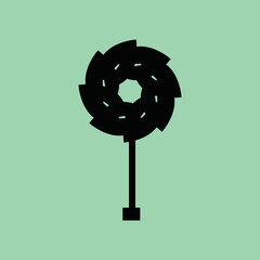 Obraz premium Black flower nature vector logo 