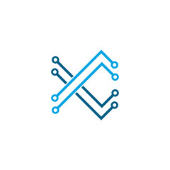 Vector Logo Technology concept illustration