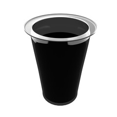 coffee cup isolated on black