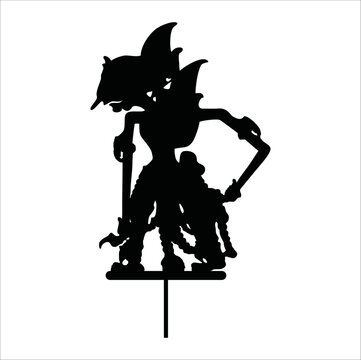 wayang indonesian arts culture icon  illustration line art vector design