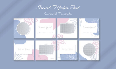 Social media carousel feed post template