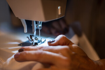 sewing machine in a sewing machine
