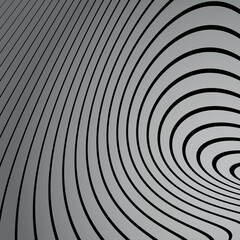 Abstract background with wavy lines. Black and gray vector pattern..