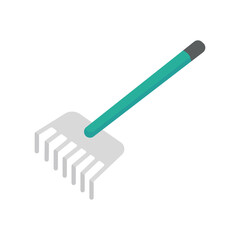 Gardening equipment. The shoveling fork is made of steel for shoveling the soil in the garden.