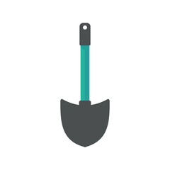 Gardening equipment. Shovel digging for shoveling the soil to plant trees in the garden.