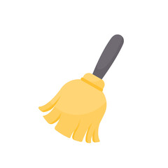 Broom vector. Floor broom for dusting off dust on the floor for cleaning.