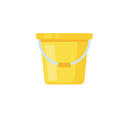 Cleaning water tank vector. Plastic bucket for mopping the floor