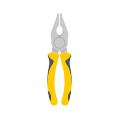 Hand tools vector. Steel pliers for pinching workpieces and cutting wires