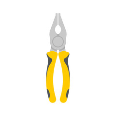 Hand tools vector. Steel pliers for pinching workpieces and cutting wires