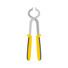 Hand tools vector. Steel pliers for pinching workpieces and cutting wires