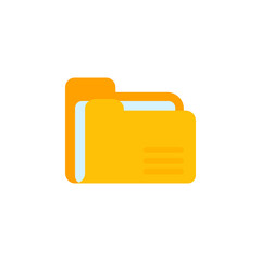 Yellow folders for organizing documents. sorting large amounts of data