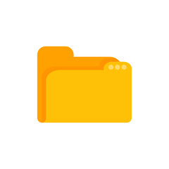 Yellow folders for organizing documents. sorting large amounts of data