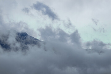 clouds over mountain