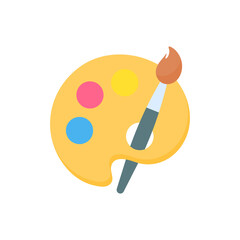 A set of brush heads and paint buckets for creating art from the artist's creativity.