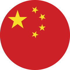 Circle flag vector of China
