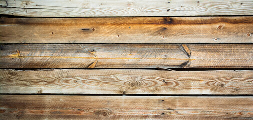 Obraz premium old brown rustic dark wooden texture - wood background panorama long banner