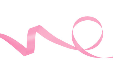 Pink ribbon line art.