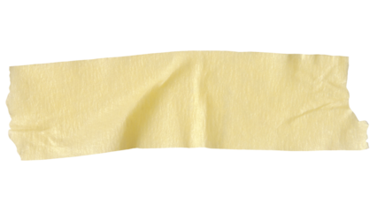 Yellow washi tape cut out png.