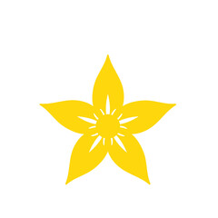 Blooming flower silhouette vector. Simple flowers for a beautiful decoration