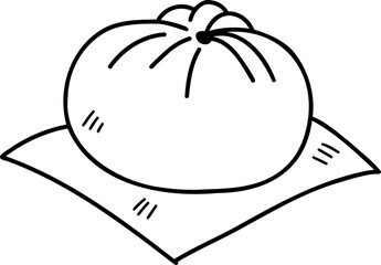 Hand drawn style China doodle illustration on transparent background